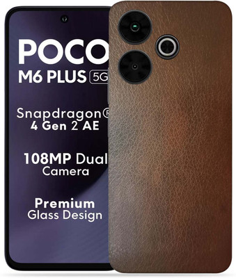 OggyBaba OggyBaba Poco M6 Plus 5g Mobile Skin(Brown-Leather)