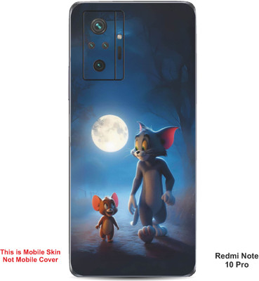 VYBE The Smart Choice Redmi Note 10 Pro Tom & Jerry Embossed Mobile Skin(Dark Slate Grey A1)