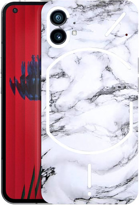 LAMHA Nothing Phone 1, nothing phone (1) Mobile Skin(Ultra Super White Marble Wrap Sticker With High Matte Finish.)