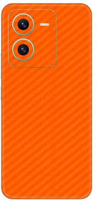 Vcare GadGets V25 5G Mobile Skin(Fiber Carbon Orange)