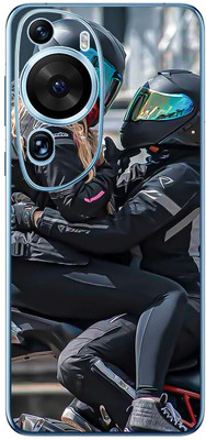 FCS Huawei P60 Art Printed Back skin Mobile Skin(Bike Couple)