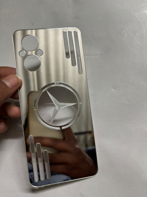 TWUAOP OPPO F21 PRO 5G MIRROR BACK PANNEL ACRYLIC SHEET Mobile Skin(Silver)