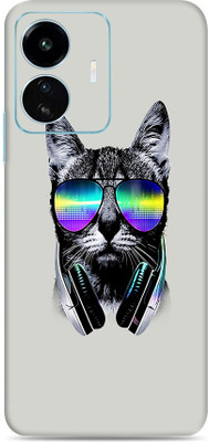 SkinoMania Vivo Iqoo Z6 Lite 5G Mobile Skin(Multicolor Cool Cat)