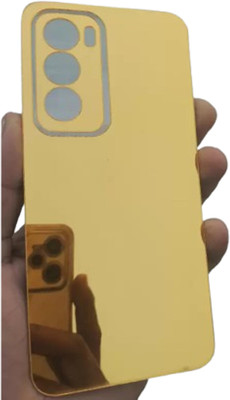 Mokteck OPPO RENO 12 PRO 5G GOLD_Glossy Glass Finish Back Panel Skin with Logo Mobile Skin(Gold)