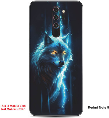 VYBE The Smart Choice Redmi Note 8 Wolf Embossed Mobile Skin(Curious Blue 15)