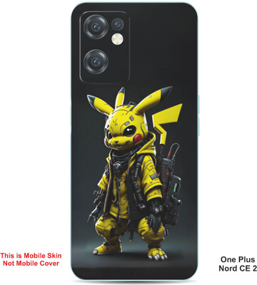 VYBE The Smart Choice One Plus Nord CE 2 Pikachu Embossed Mobile Skin(Bird Yellow 33)