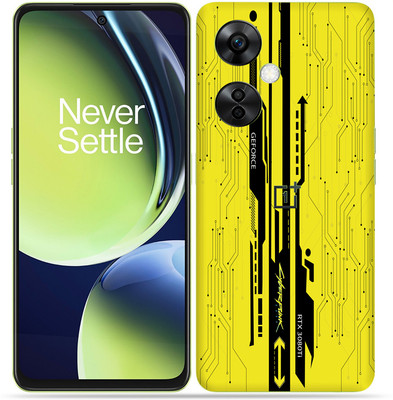 Skinex Oneplus Nord CE 3 Lite 5g, Yellow Cyberpunk Mobile Skin(Multicolor Mobile Skin With camera protector (Back + Camera + Side))