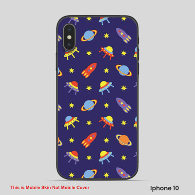 VYBE The Smart Choice iPhone 10 Universal Mobile Skin(Denim Blue Multi 4)