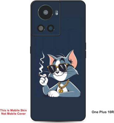 VYBE The Smart Choice One Plus 10R Tom Embossed Mobile Skin(Dark Blue Grey 24)