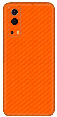 Vcare GadGets Fiber Carbon Orange vivo i QOO Z3 5G Mobile Skin(Fiber Carbon Orange)
