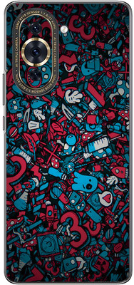 FCS Huawei nova 10 PRO Printed Back skin Mobile Skin(Red Blue Texture)