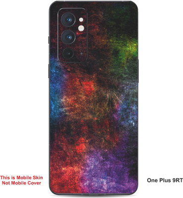 VYBE The Smart Choice One Plus 9RT Abstract Embossed Mobile Skin(Olive green A7)