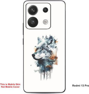 VYBE The Smart Choice Redmi 13 Pro Fox Embossed Mobile Skin(White & Light Blue 8)