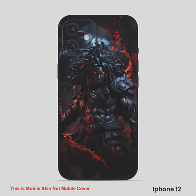 VYBE The Smart Choice iPhone 12 Anime Embossed Mobile Skin(Gunmetal 21)
