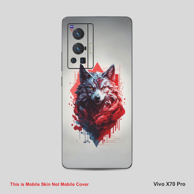 VYBE The Smart Choice Vivo X70 Pro Animal Mobile Skin Mobile Skin(Dusty Grey, Pastel Red A8)