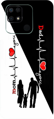 TJ CREATION Xiaomi Redmi 10C Mobile Skin(Ultra Super Mom Love Dad Skin With High Matte Finish.)