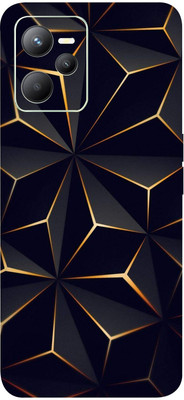 AsSkin Realme C35 Mobile Skin(Ultra Super Black Abstract Shape Skin With High Matte Finish..0786)