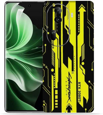 Satisfactory Oppo Reno 11 Pro 5G, Cyberpunk Yellow Black, OggyBaba Mobile Skin(Multicolor)