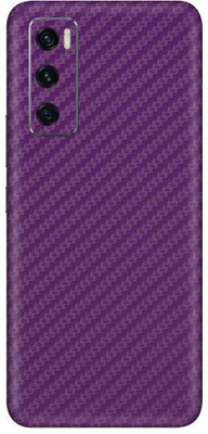 Vcare GadGets Vivo V20 SE Mobile Skin(Fiber Carbon Purple)