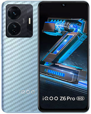 candeal mart vivo iQOO Z6 Pro carbon fiber 3D back skin / sticker wrap / Protective film Mobile Skin(Transparent)