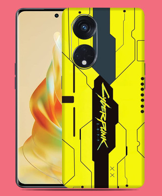 SkinoMania Oppo Reno 8T 5G Mobile Skin(Multicolor Simple Yellow Cyberpunk)