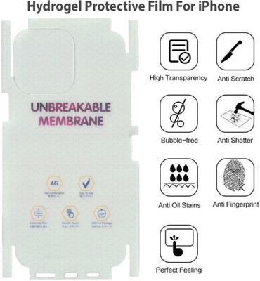 Newmond iPhone 11, Full Back Protection Mambrane Mobile Skin(Tranparent, White)