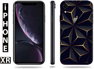 BugguSkin Apple iPhone XR Mobile Skin(Ultra Super Black Abstract Shape Skin With High Matte Finish.)