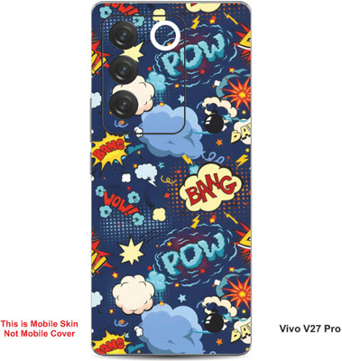 VYBE The Smart Choice Vivo V27 Pro Pow Embossed Mobile Skin(Glacier Blue B5)