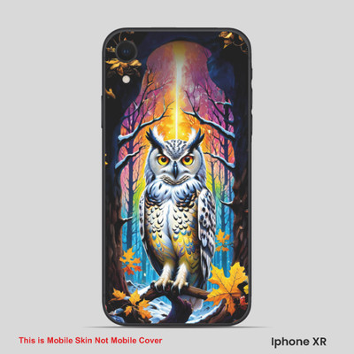 VYBE The Smart Choice iPhone XR Owl Embossed Mobile Skin(Turkish Rose)