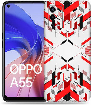 SkinoMania Oppo-A55 Mobile Skin(Red Abstract)