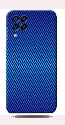 TJ CREATION Blue Carbon Fiber Samsung Galaxy M33 5G Back Skin Guard Mobile Skin(Ultra Super Blue Carbon Fiber Skin With High Matte Finish.)