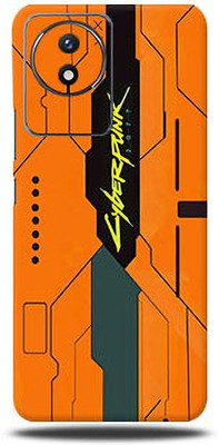 Mclaxa VIVO Y02 4G, Orange Cyberpunk For Vivo Y 02 4g, vivo y02 4g Mobile Skin(Orange Cyberpunk (Mobile Skin With camera protector (Back + Camera + Side))