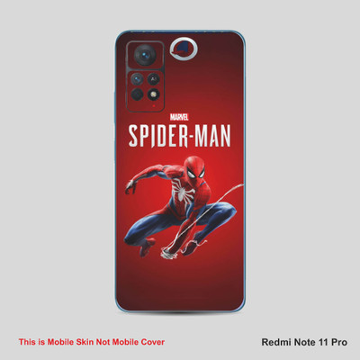 VYBE The Smart Choice Redmi Note 11Pro Spiderman Mobile Skin Mobile Skin(Red Brown A31)