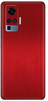 Vcare GadGets Vivo X50 Pro Mobile Skin(Dark Red Brushed)