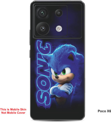 VYBE The Smart Choice Poco X6 Sonic The Hedgehog Embossed Mobile Skin(Dark Slate Blue A3)