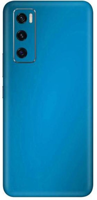 Vcare GadGets Vivo V20 SE Mobile Skin(Metallic Light Blue Shining)