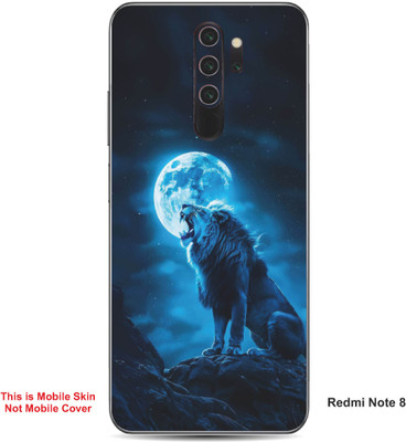 VYBE The Smart Choice Redmi Note 8 Lion Embossed Mobile Skin(Water Blue 15)