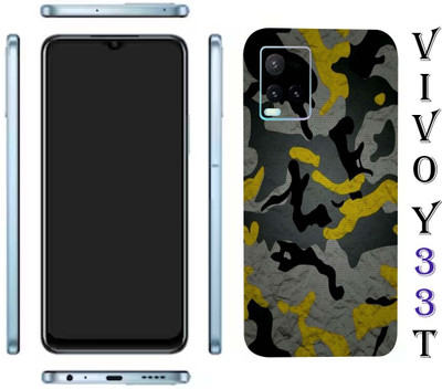 TJ CREATION Vivo Y33T Mobile Skin(Ultra Super Camouflage Military Yellow Skin With High Matte Finish.)