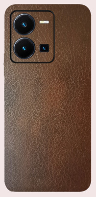 TJ CREATION Vivo Y35 Mobile Skin(Ultra Super Brown Leather Skin With High Matte Finish.)