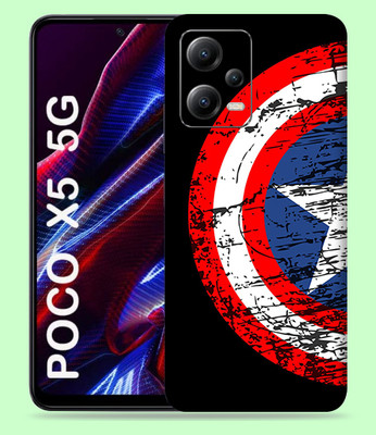WeCre8 Skin's Xiaomi Poco X5 5G Mobile Skin(Captain America Shield Multicolor Mobile Skin)
