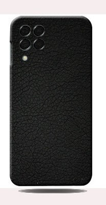 TJ CREATION Black Leather Samsung Galaxy M33 5G Back Skin Guard Mobile Skin(Ultra Super Black Leather Skin With High Matte Finish.)