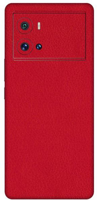 Vcare GadGets Red Leather vivo i QOO 9 Pro 5G Mobile Skin(Red Leather)