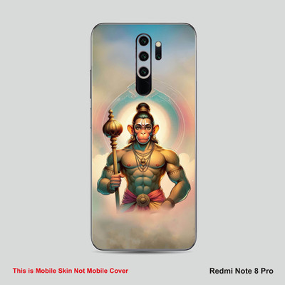 VYBE The Smart Choice Redmi Note 8 Pro Hanuman Embossed Mobile Skin(Multicolora043)