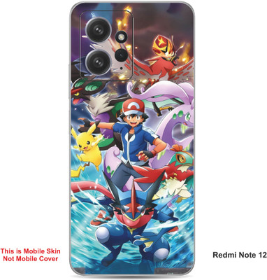 VYBE The Smart Choice Redmi Note 12 Pokemon Embossed Mobile Skin(MultiColour A1)