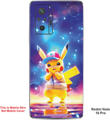 VYBE The Smart Choice Redmi Note 10 Pro Pikachu Embossed Mobile Skin(Butterfly Blue A1)