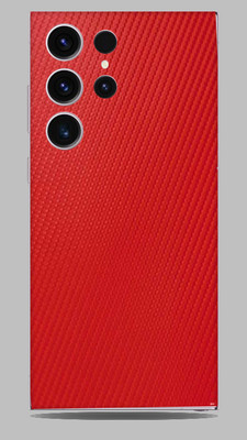 SkinoMania Samsung Galaxy S23 ultra Mobile Skin(red-carbon-fiber Mobile skin)