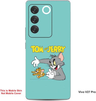 VYBE The Smart Choice Vivo V27 Pro Tom & Jerry Embossed Mobile Skin(Lights Blue B5)