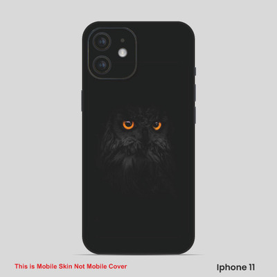 VYBE The Smart Choice iPhone 11 Owl Embossed Mobile Skin(Black Carrot Orange 9)