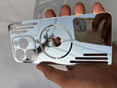 TWUAOP INFINIX HOT 40I ACRYLIC MIRROR BACK PANNEL MERO APPLE Mobile Skin(Silver)