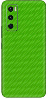 Vcare GadGets Vivo V20 SE Mobile Skin(Fiber Carbon Green)